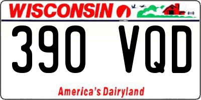 WI license plate 390VQD