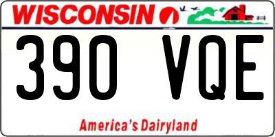WI license plate 390VQE