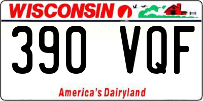 WI license plate 390VQF