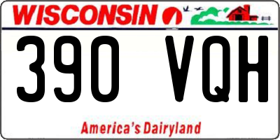 WI license plate 390VQH
