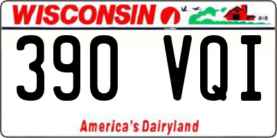 WI license plate 390VQI