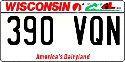 WI license plate 390VQN