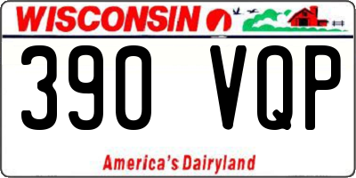 WI license plate 390VQP
