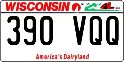 WI license plate 390VQQ