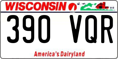 WI license plate 390VQR