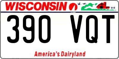 WI license plate 390VQT