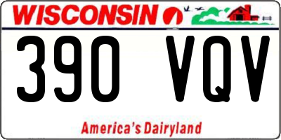 WI license plate 390VQV