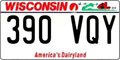 WI license plate 390VQY