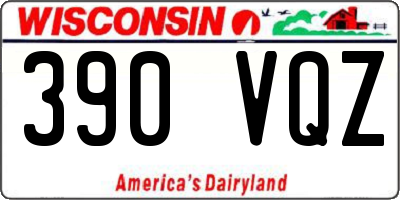 WI license plate 390VQZ