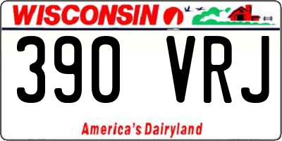 WI license plate 390VRJ