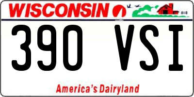 WI license plate 390VSI