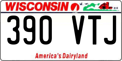 WI license plate 390VTJ
