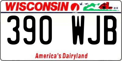 WI license plate 390WJB