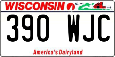 WI license plate 390WJC
