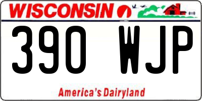 WI license plate 390WJP
