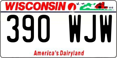 WI license plate 390WJW
