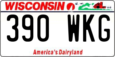 WI license plate 390WKG