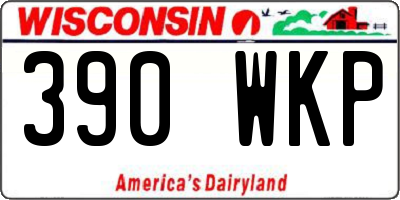 WI license plate 390WKP