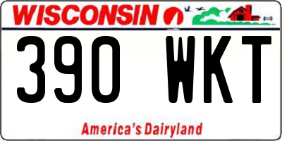 WI license plate 390WKT