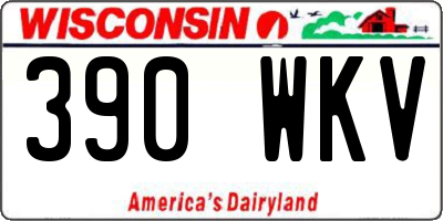 WI license plate 390WKV