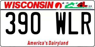 WI license plate 390WLR