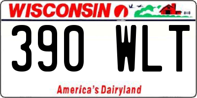 WI license plate 390WLT
