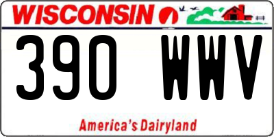 WI license plate 390WWV
