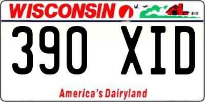 WI license plate 390XID