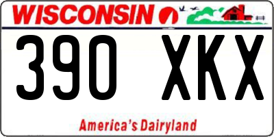 WI license plate 390XKX