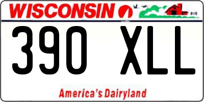 WI license plate 390XLL