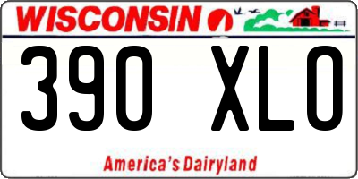 WI license plate 390XLO