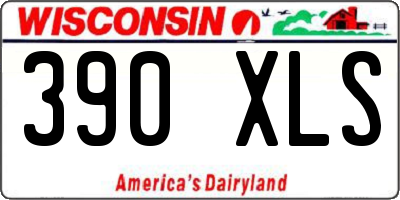 WI license plate 390XLS