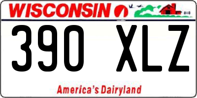 WI license plate 390XLZ