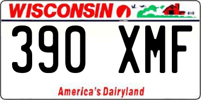 WI license plate 390XMF
