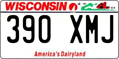 WI license plate 390XMJ