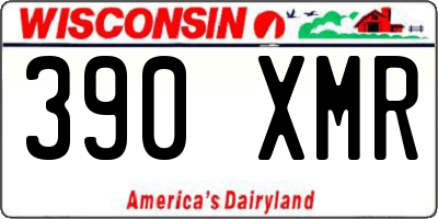 WI license plate 390XMR
