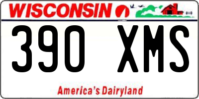 WI license plate 390XMS