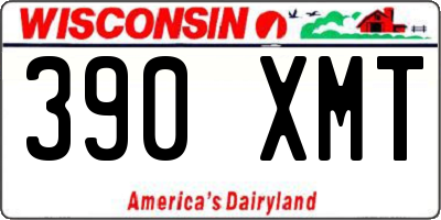 WI license plate 390XMT