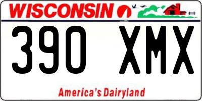 WI license plate 390XMX