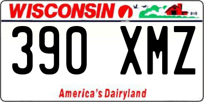WI license plate 390XMZ