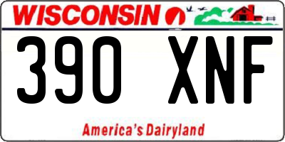 WI license plate 390XNF