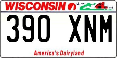 WI license plate 390XNM