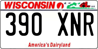 WI license plate 390XNR