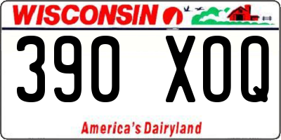 WI license plate 390XOQ