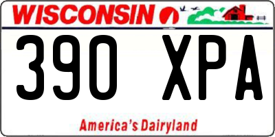 WI license plate 390XPA