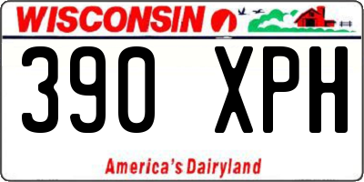 WI license plate 390XPH