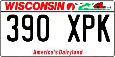 WI license plate 390XPK