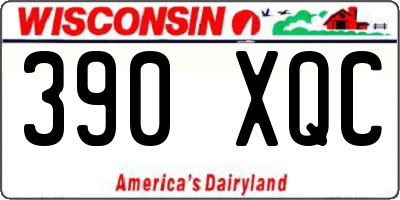 WI license plate 390XQC