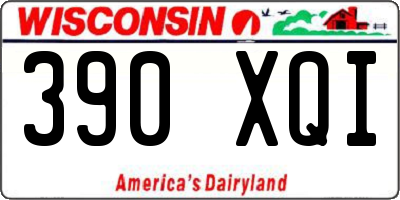 WI license plate 390XQI