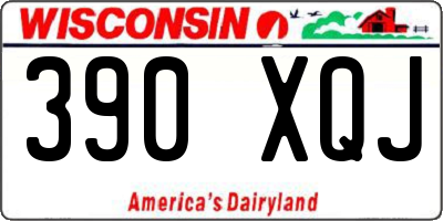 WI license plate 390XQJ